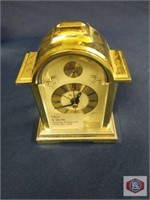 Bulova Clock Mantel brass Tempus Fugit type, no ba