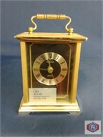 Bulova Clock Brass Quartz Mantel or Desk type cloc