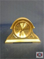 Bulova clock gold tone alarm clock, no batteries