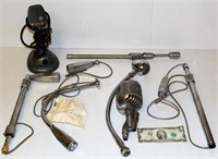 Vintage Microphone Lot - Some with Stand Parts