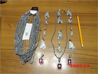15 - 24 INCH NECKLACE AND RELIGIOUS PENDANTS