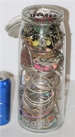 Lot of Bracelets in Tall Jar - 925, Space Needle +