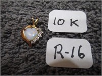 10K Gold Diamond / Gem Pendant