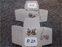 10K Gold Necklace / Earrings