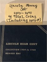 LINCOLN PENNY COLLECTION BOOK #1 1909-1940