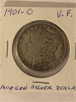 1901-O MORGAN SILVER DOLLAR-V.F.
