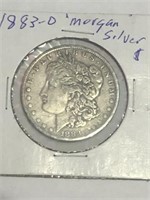 1883-O MORGAN SILVER DOLLAR