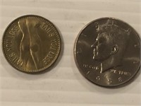1998 KENNEDY 1/2, HEADS OR TAILS COIN