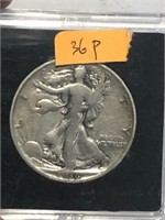 1936 WALKING LIBERTY 1/2 DOLLAR