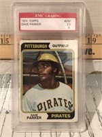 DAVE PARKER 1974 TOPPS GRADED CARD