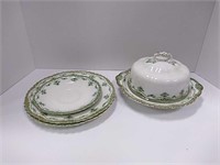 W H Grindley Derwent butter dish and plates