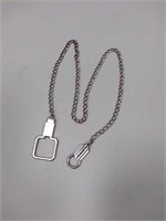 Hickock silver plate watch chain
