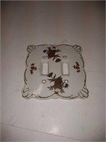 Porcelain floral switch plates (2)