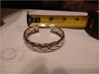 Sterling Silver Braided Weave Cuff Bracelet