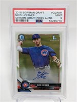 2018 Bowman Chrome Nico Hoerner Auto. PSA 9