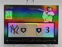 17/50 2010 Topps Tribute Babe Ruth Relic Material