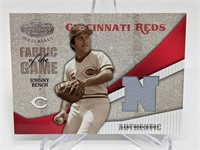 30/100 2004 Fabric Of The Game Johnny Bench Relic