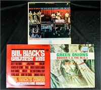 (3) BILL BLACK BOOKER T & THE MGs VINYL RECORDS