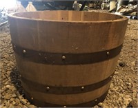 Wooden Barrel Planter