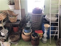 Large Lot of Planters, Baskets, Wall Planters,