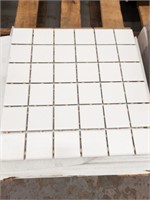 (27sqft) White Small Square Tile