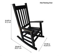 (Lot of 2) Childrens Rocking Chair (Black)