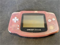 Gameboy Advance Pink Clear Powers On