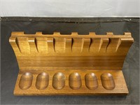 Vintage Smoking Pipe Holder Wooden Rack Stand