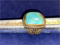 Size 6 1/2 Barse Thailand Sterling Ring Turquoise