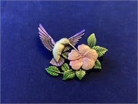 Vintage JJ Jonette Humingbird Pin