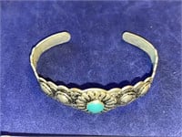 Vintage Navajo Style  Silver Bracelet