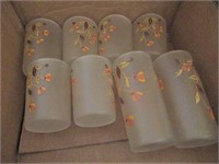 Jewel T Frosted Water & Juice Glasses Autumn Leaf