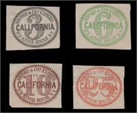 US Stamps #1L1-1L4 Reprints Berford & Co Locals