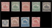 US Stamps #14L1-14L9 Reprints Wells Fargo Locals