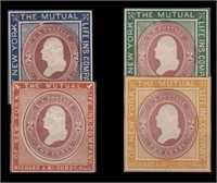 US Stamps #U67 Cuts in Mutual Life Insurance Adver