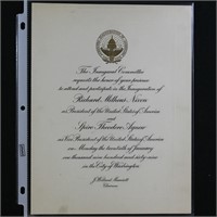 Other Inaugural Invitation for Nixon/Agnew
