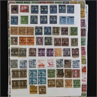 US Stamps Precancels hundreds on pages, bureau