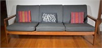 Danish Designer Oak Mid Century Modern Teak Sofa