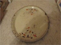 Jewel T Large Metal Serving Platter Autumn Leaf