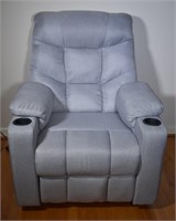 Blue Power Recliner Chair w/ Remote