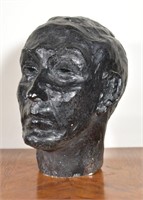 Original Art Plaster Sculpture Bust of a Man