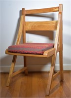 Aase Vaslow Wooden Slat-Bottom Chair w/ Cushion