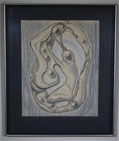 1979 Aase Vaslow Charcoal on Paper