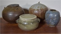 4 pcs. Art Pottery Vases & Pots