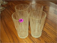 4 Pc Lot of Heavy Crystal Glasses
