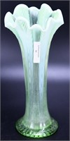 NW Light Green Opal Feathers Vase