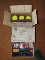 CLAY TARGETS, GUN CLEANING KIT, MARBLE ARMS COMPAS