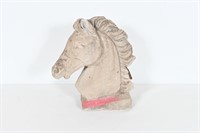 Concrete Horse Head Bust
