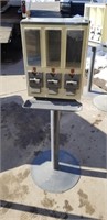 3 slot candy vending machine  $.25 with keys