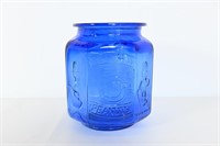 Blue Peanuts Jar